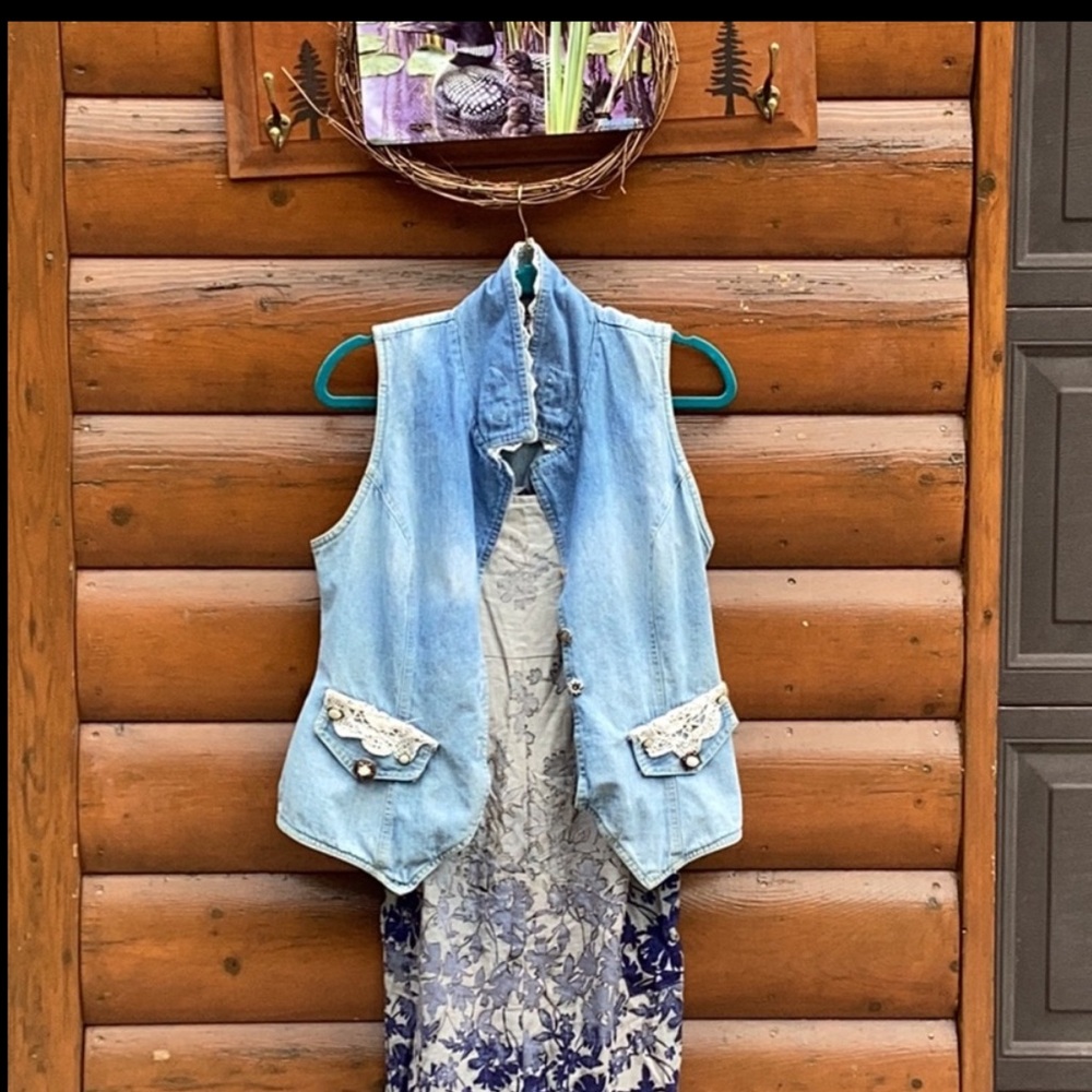 ⚜️ Vintage JM Studio Maxi Jumper DISTRESSED FADE Intentional Boho Vibes